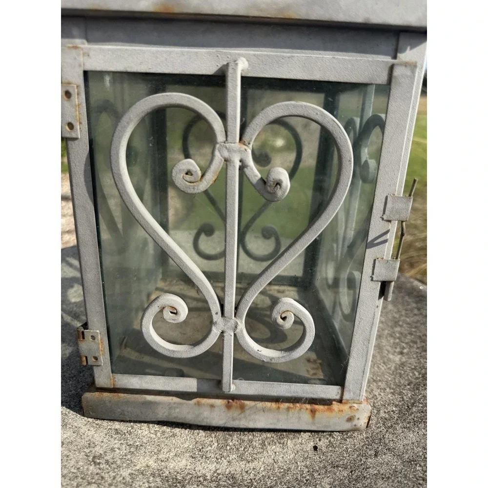 Heavy Metal Glass Lantern 16
